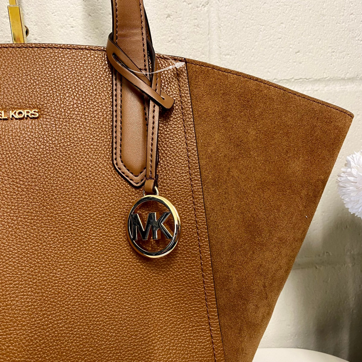 Michael Kors 35F1GPAT3S Portia Small Bucket Bag In Luggage Michael Kors 35F1GPAT3S Portia Small Bucket Bag In Luggage